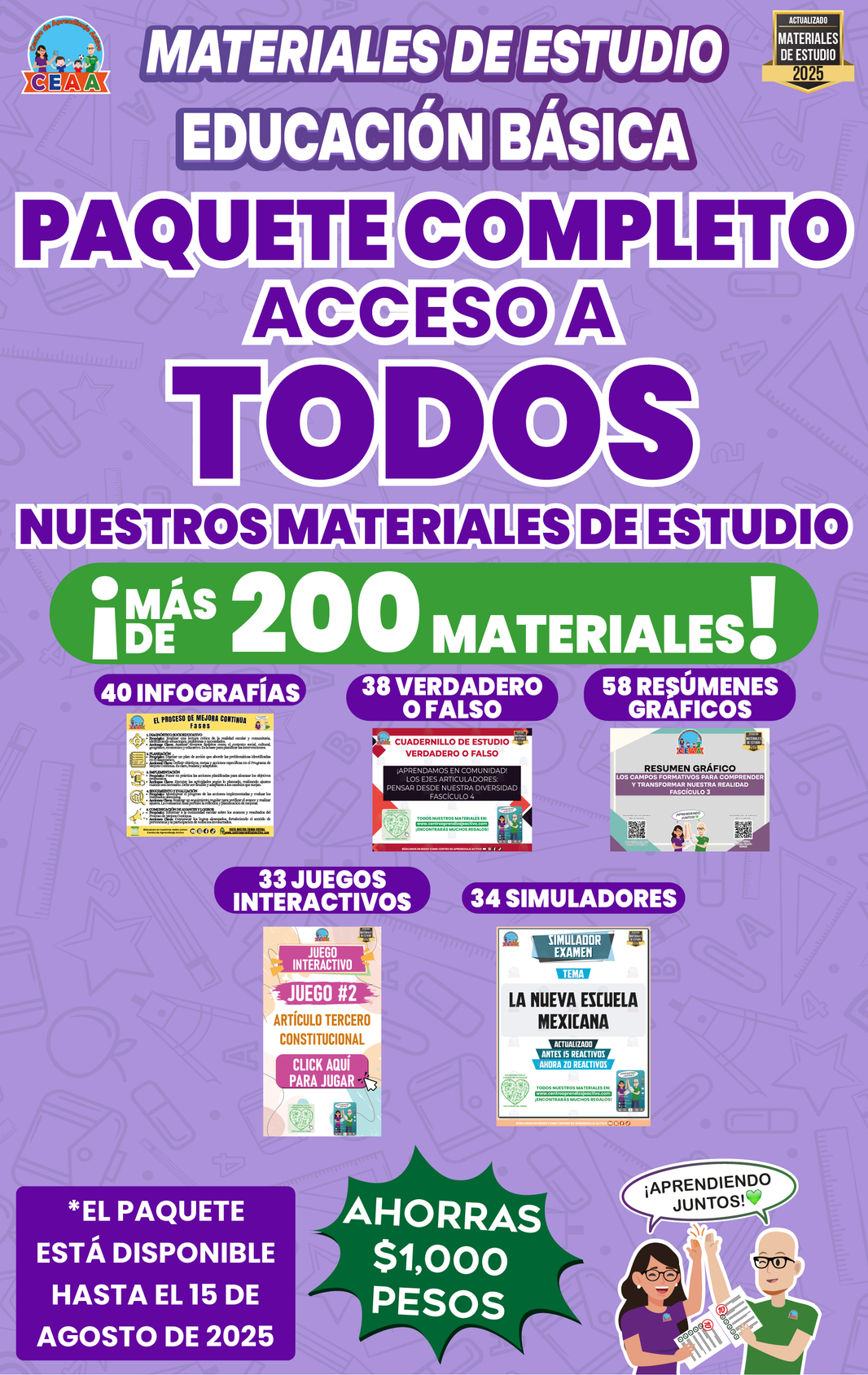 Materiales de Estudio 2025 Educación Básica – Centro de Aprendizaje Activo