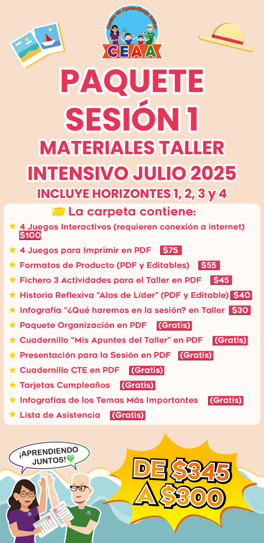 Paquete Completo Materiales Taller Sesión 1 Julio 2025