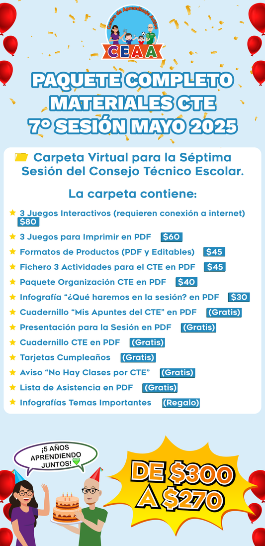 Paquete Completo 7° Sesión CTE Mayo 2025