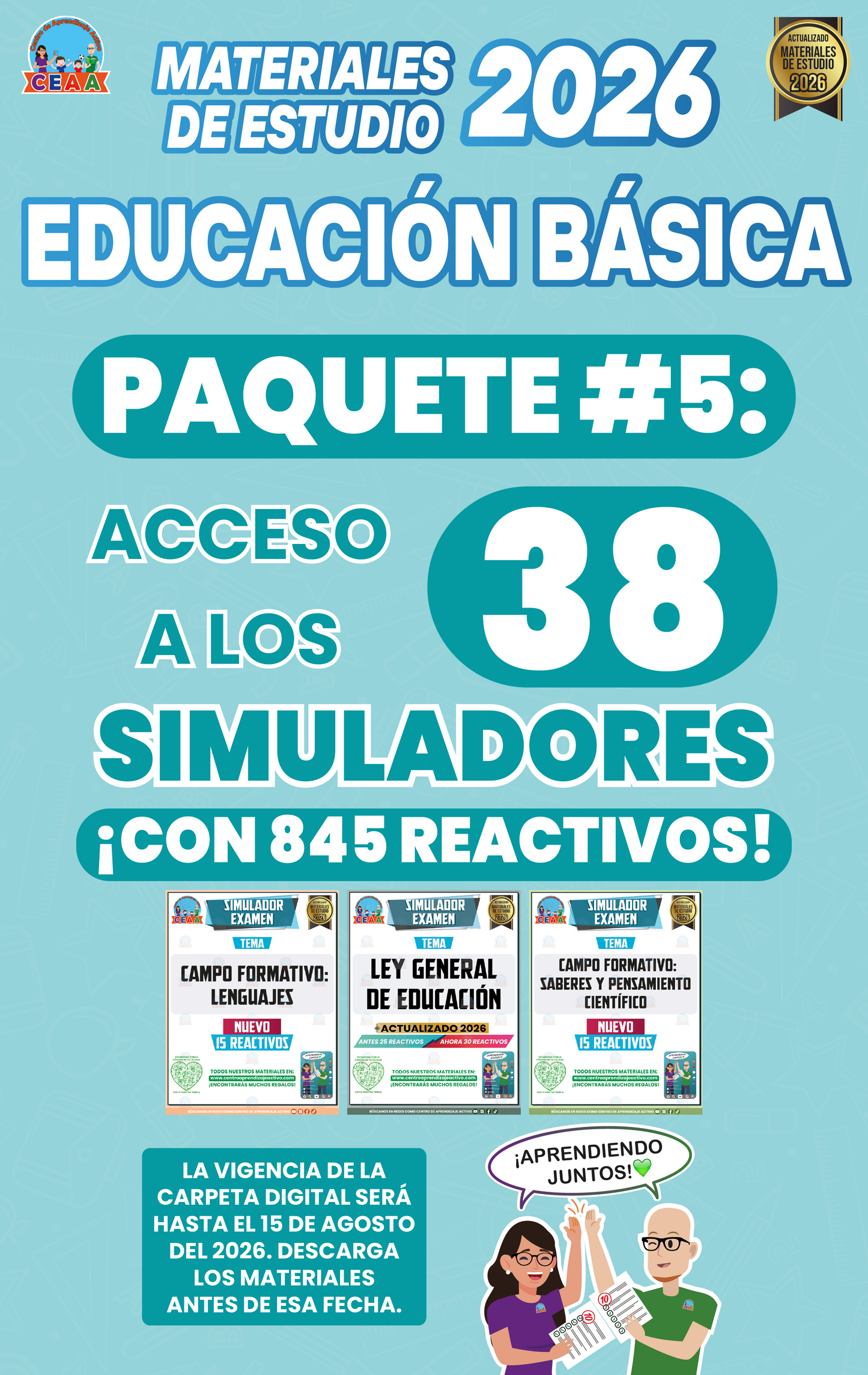 Paquete #5 Materiales de Estudio 2026: Simuladores de Examen