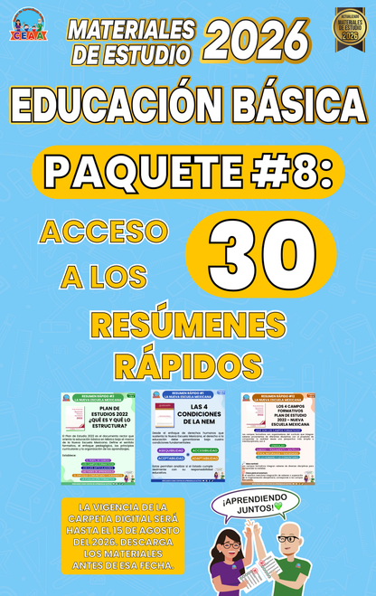 Paquete #8 Materiales de Estudio 2026: Resúmenes Rápidos
