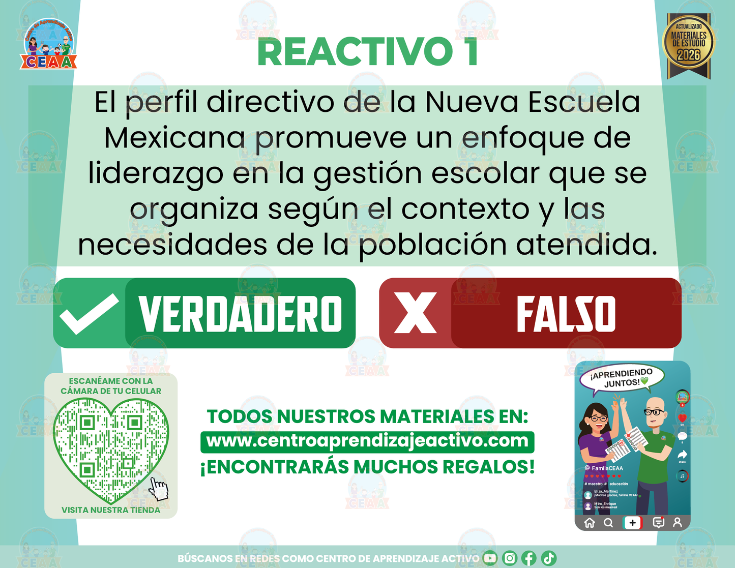 Cuadernillo de Estudio - Perfil Profesional Directivo - Verdadero o Falso en PDF