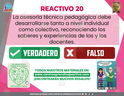 Cuadernillo de Estudio - Perfil Profesional del Asesor Técnico Pedagógico - Verdadero o Falso en PDF