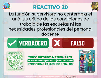 Cuadernillo de Estudio - Perfil Profesional del Supervisor Escolar - Verdadero o Falso en PDF