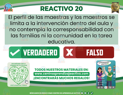 Cuadernillo de Estudio - Perfil Profesional de las maestras y los maestros - Verdadero o Falso en PDF