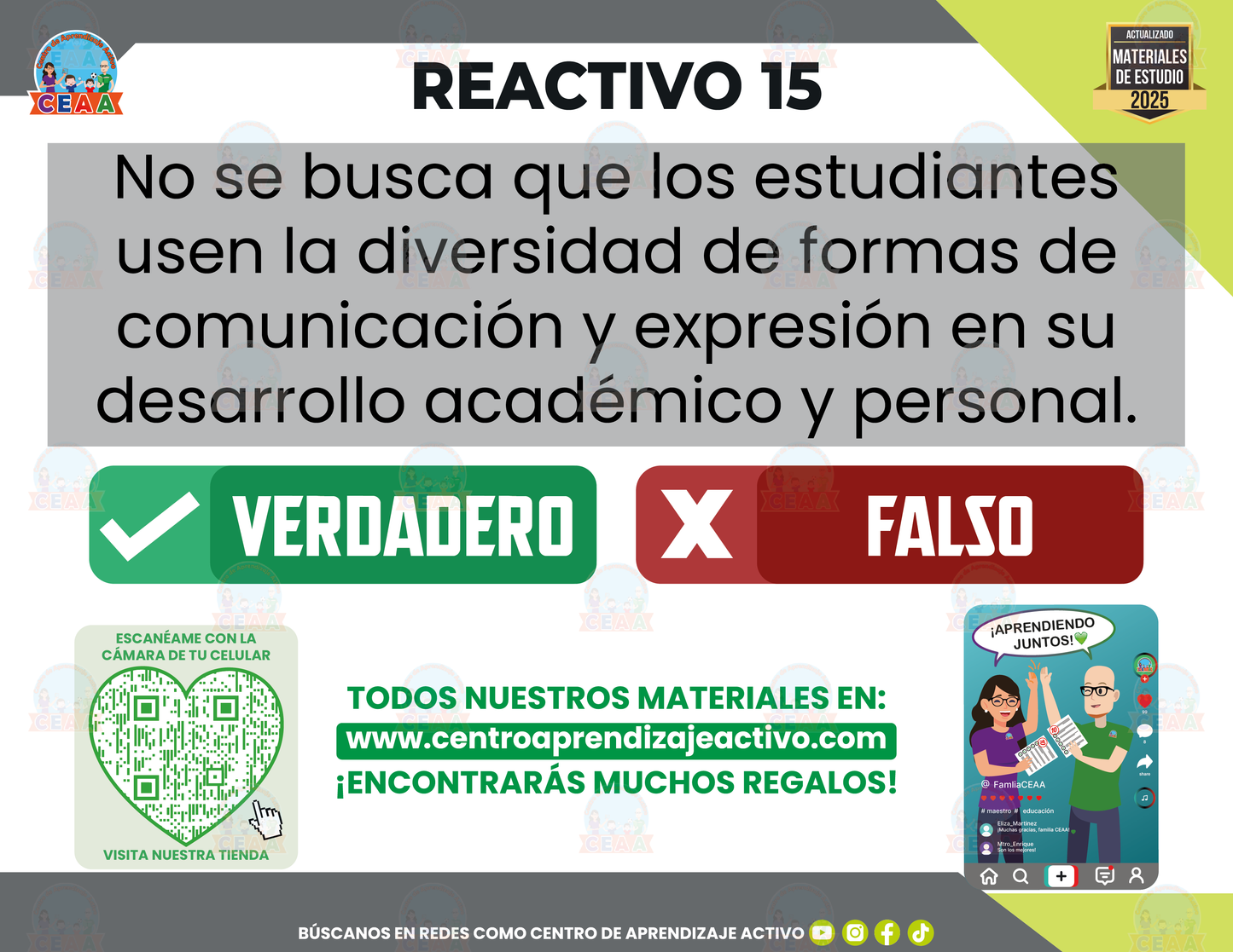 Cuadernillo de Estudio - Plan2022-Campo Formativo “Lenguajes” - Verdadero o Falso