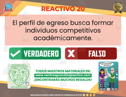 Cuadernillo de Estudio - Plan 2022 Perfil de Egreso - Verdadero o Falso en PDF