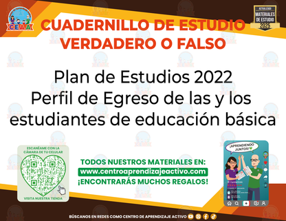 Cuadernillo de Estudios - Plan2022-Perfil de Egreso - Verdadero o Falso