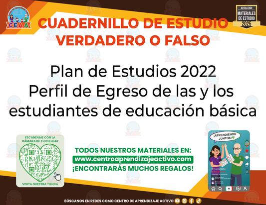 Cuadernillo de Estudios - Plan2022-Perfil de Egreso - Verdadero o Falso