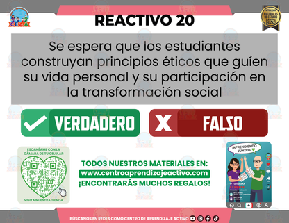 Cuadernillo de Estudio - Plan 2022 Campo Formativo Ética, naturaleza y sociedades - Verdadero o Falso en PDF
