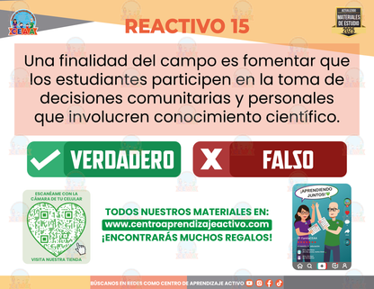 Cuadernillo de Estudio - Plan 2022 Campo Formativo “Saberes y pensamiento científico” - Verdadero o Falso