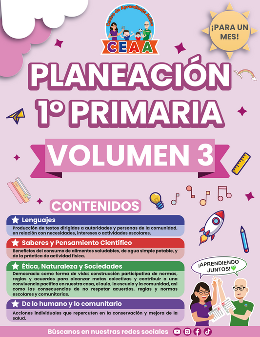 Planeación Primero de Primaria Volumen 3