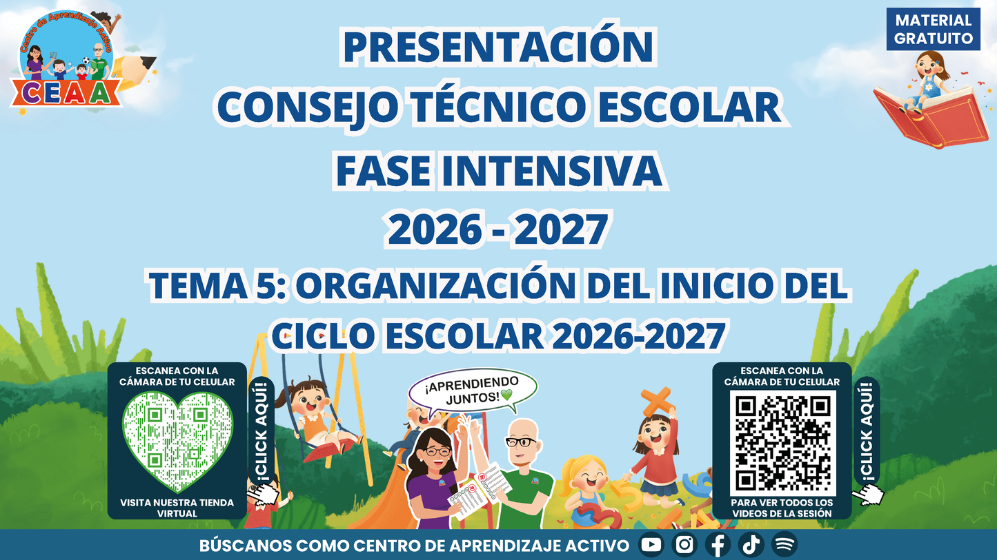 Presentación CTE Fase Intensiva Tema 5: ORGANIZACIÓN DEL INICIO DEL CICLO ESCOLAR 2026-2027 en PDF