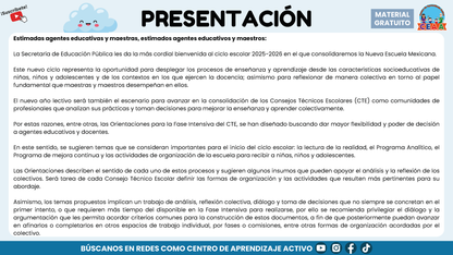 Presentación CTE Fase Intensiva Tema 4 (Editable en PowerPoint)