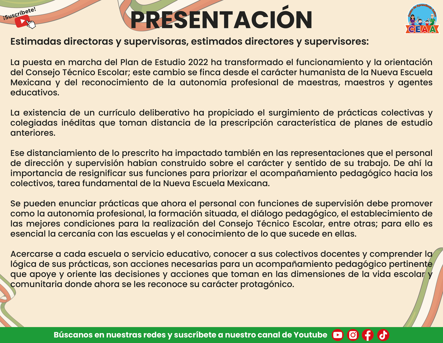 Presentación Primera Sesión Consejo Técnico Escolar Septiembre 2024 para Directivos y Supervisores en PDF