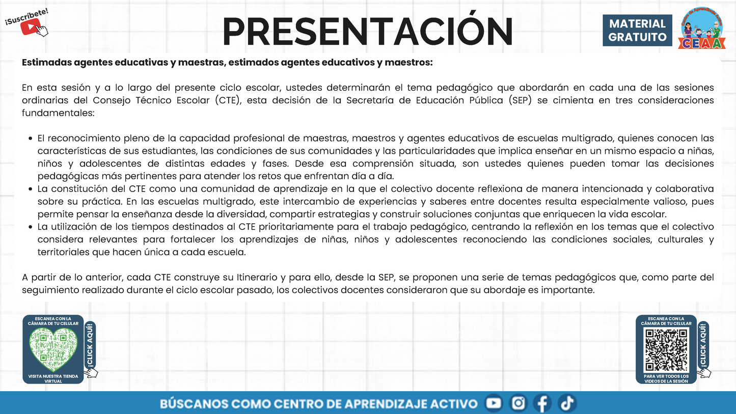 Presentación CTE Multigrado Tema 1: Pedagogías Multigrado en PDF
