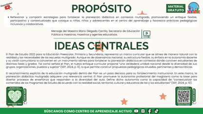 Presentación CTE Multigrado Tema 2: Planeación Didáctica Multigrado en PDF