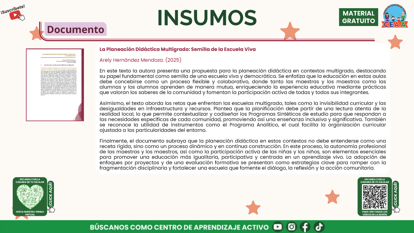 Presentación CTE Multigrado Tema 2: Planeación Didáctica Multigrado en PDF