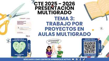 Presentación CTE Multigrado Tema 3: TRABAJO POR PROYECTOS EN AULAS MULTIGRADO (Editable en PowerPoint)