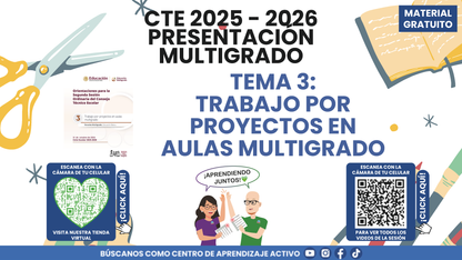 Presentación CTE Multigrado Tema 3: TRABAJO POR PROYECTOS EN AULAS MULTIGRADO en PDF