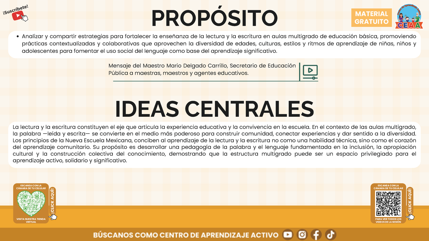 Presentación CTE Multigrado Tema 4: La Lectura y la Escritura en Aulas Multigrado en PDF