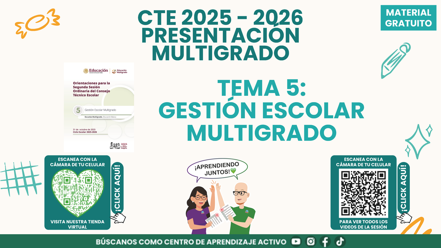 Presentación CTE Multigrado Tema 5: Gestión Escolar Multigrado en PDF