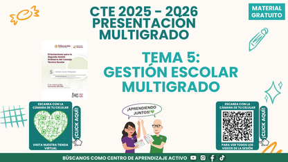 Presentación CTE Multigrado Tema 5: Gestión Escolar Multigrado en PDF