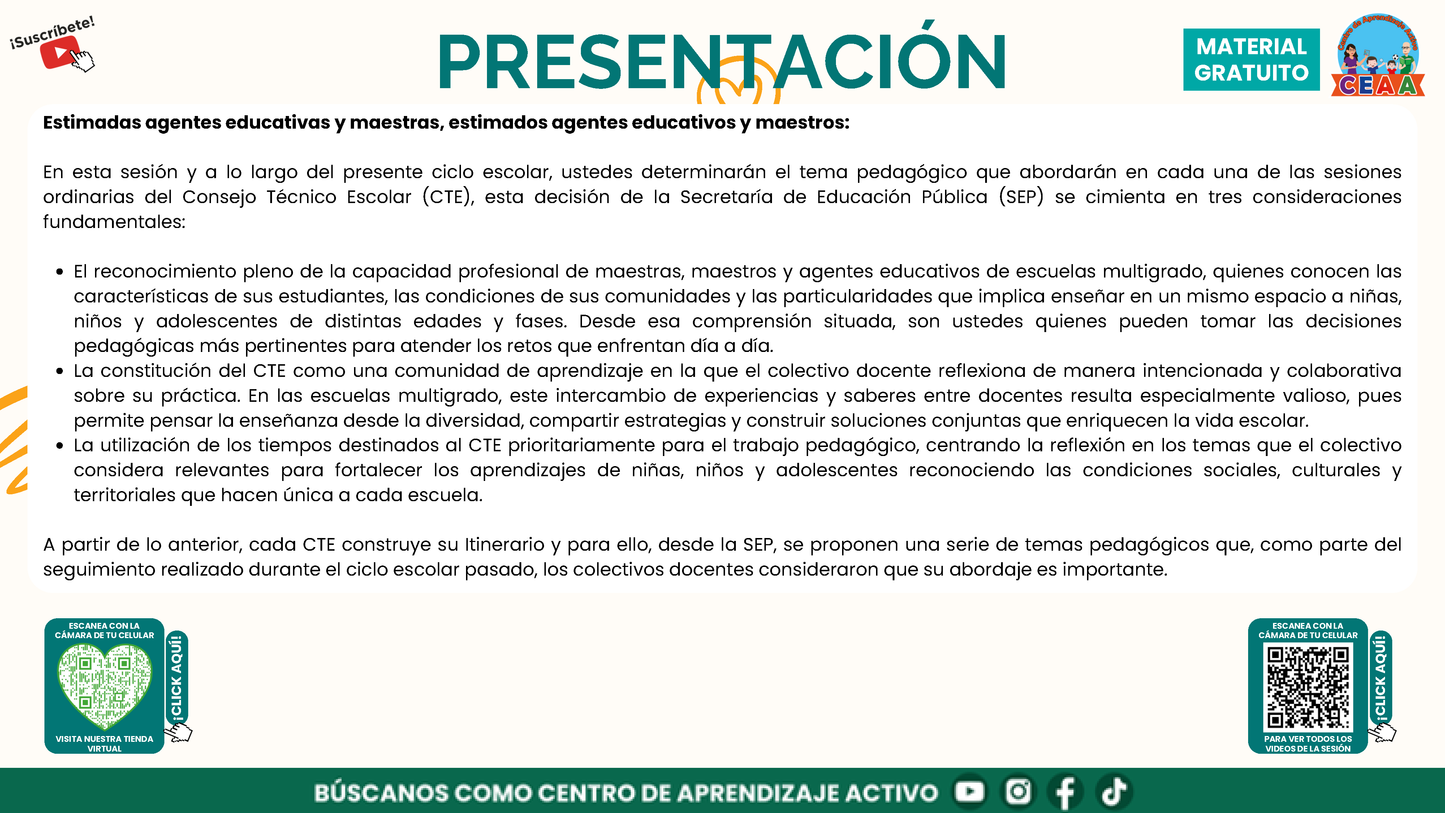 Presentación CTE Multigrado Tema 5: Gestión Escolar Multigrado en PDF
