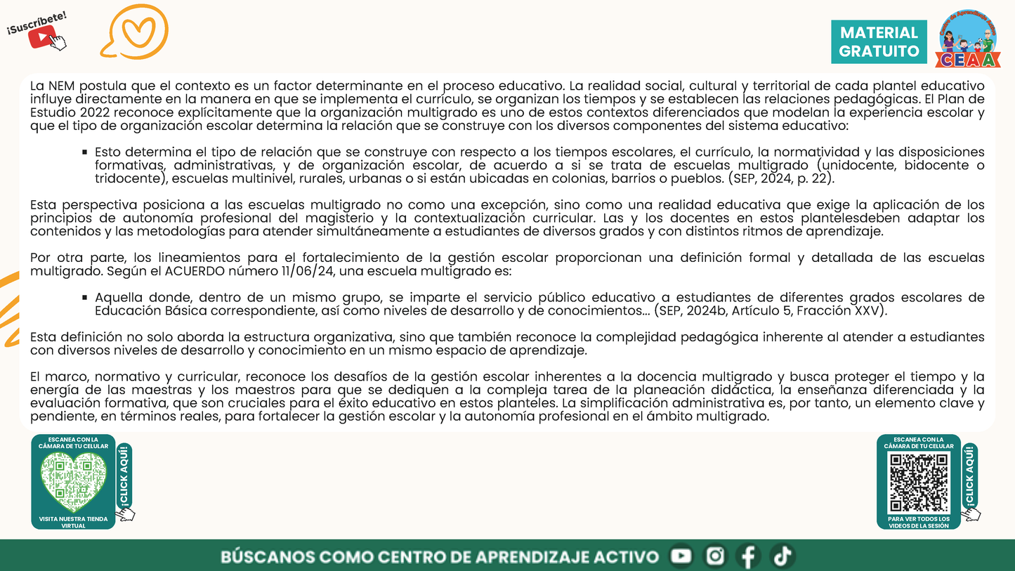 Presentación CTE Multigrado Tema 5: Gestión Escolar Multigrado en PDF