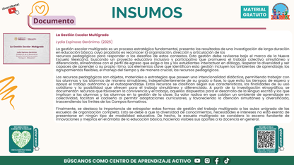 Presentación CTE Multigrado Tema 5: Gestión Escolar Multigrado en PDF