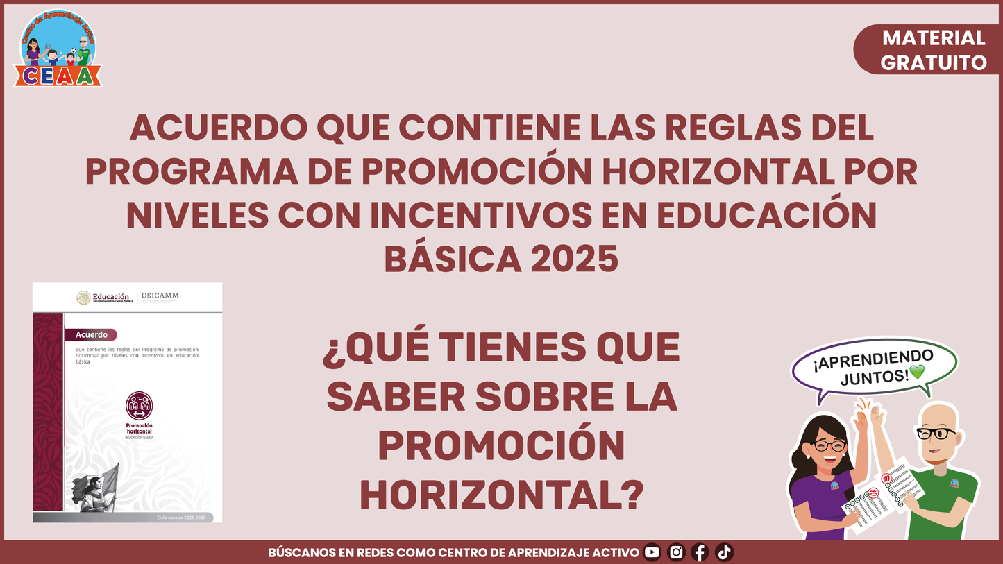 PRESENTACIÓN ACUERDO QUE CONTIENE LAS REGLAS DEL PROGRAMA DE PROMOCIÓN HORIZONTAL POR NIVELES CON INCENTIVOS EN EDUCACIÓN BÁSICA 2025