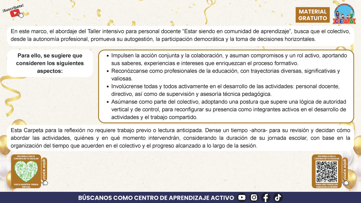 Presentación Taller Intensivo Sesión 1 Espacios 1 y 2 Julio 2026