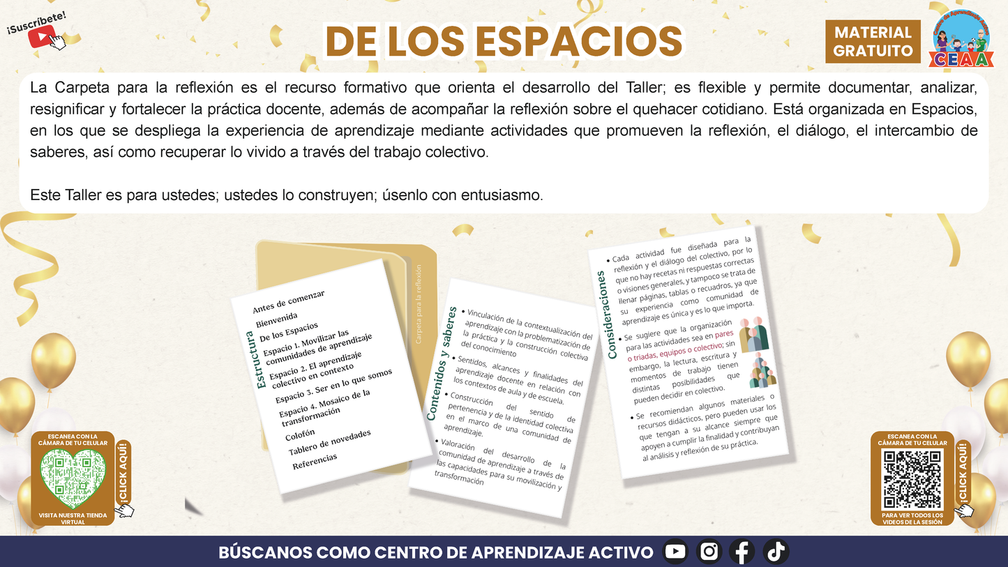 Presentación Taller Intensivo Sesión 1 Espacios 1 y 2 Julio 2026