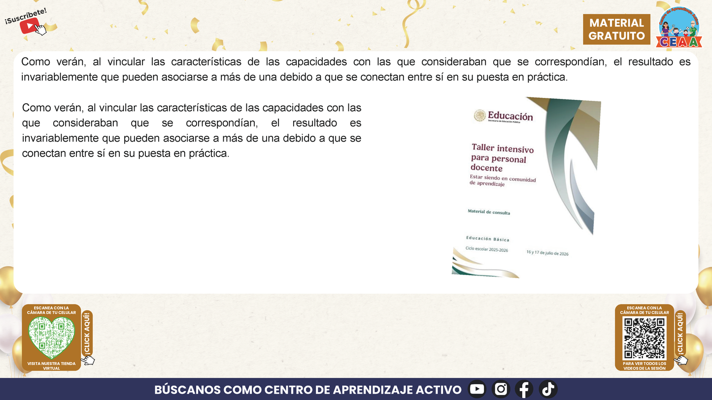 Presentación Taller Intensivo Sesión 1 Espacios 1 y 2 Julio 2026