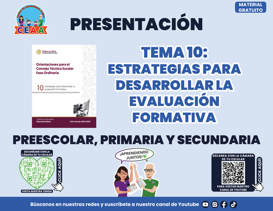 Presentación CTE TEMA 10: ESTRATEGIAS PARA DESARROLLAR LA EVALUACIÓN FORMATIVA