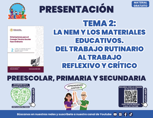 Presentación CTE TEMA 2: LA NEM Y LOS MATERIALES EDUCATIVOS. DEL TRABAJO RUTINARIO AL TRABAJO REFLEXIVO Y CRÍTICO