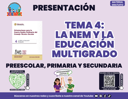 Presentación CTE TEMA 4: LA NEM Y LA EDUCACIÓN MULTIGRADO