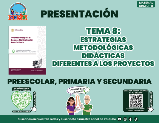 Presentación TEMA 8: ESTRATEGIAS METODOLÓGICAS DIDÁCTICAS DIFERENTES A LOS PROYECTOS