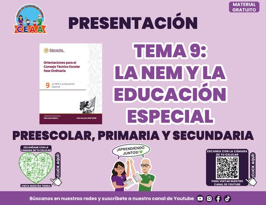 Presentación CTE TEMA 9: EDUCACIÓN LA NEM Y LA ESPECIAL