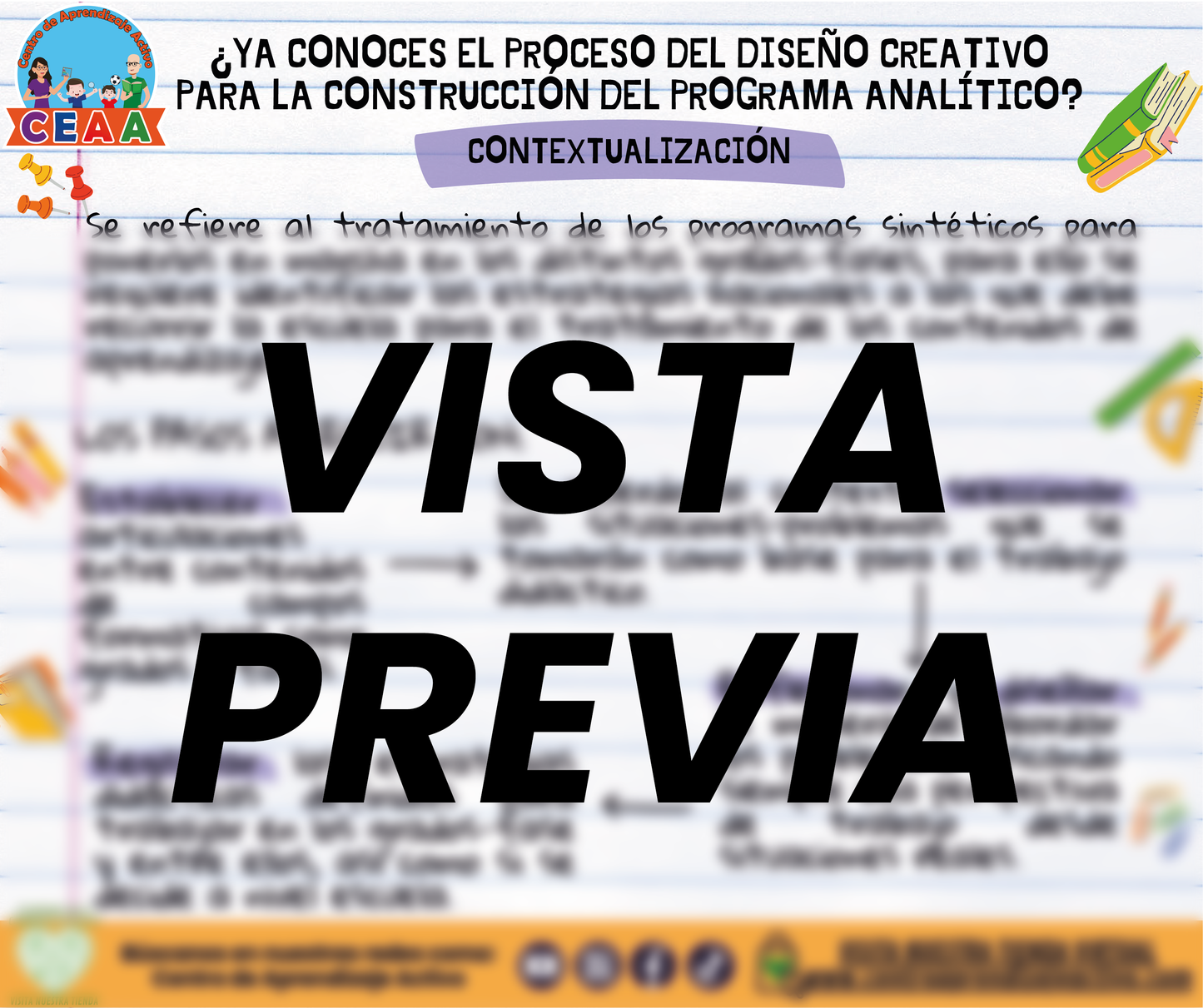 Infografía ¿YA CONOCES EL PROCESO DEL DISEÑO CREATIVO PARA LA CONSTRUCCIÓN DEL PROGRAMA ANALÍTICO? - CONTEXTUALIZACIÓN