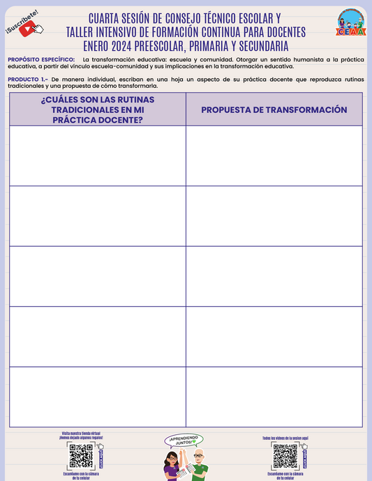 FORMATOS PRODUCTOS CONSEJO TÉCNICO ESCOLAR SESIÓN 4