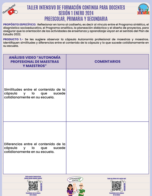 TALLER Sesión 1 Formatos Productos ENERO 2024