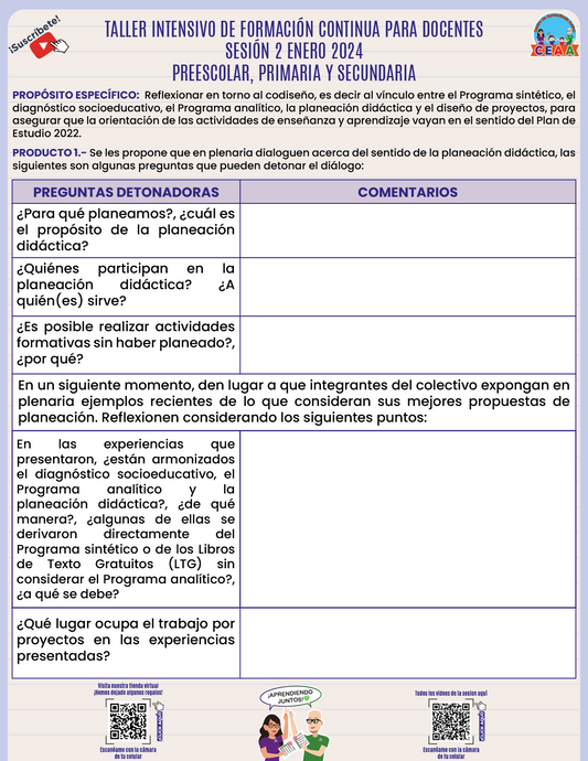 TALLER Sesión 2 Formatos Productos ENERO 2024