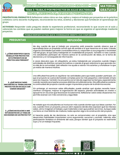 Formato de Productos CTE Multigrado Tema 3 en PDF