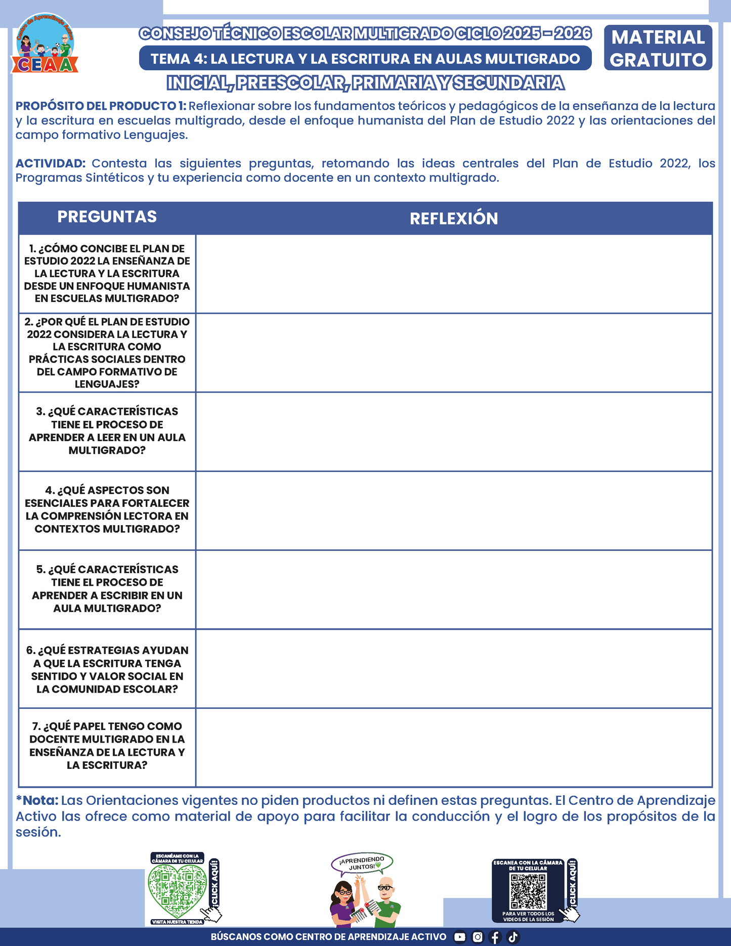 Formato de Productos CTE Multigrado Tema 4 en PDF