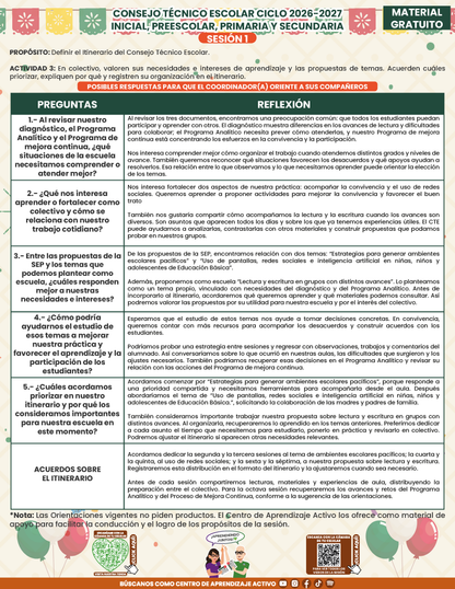 Formato de Productos para tu CTE Sesión 1 Septiembre 2026 en PDF
