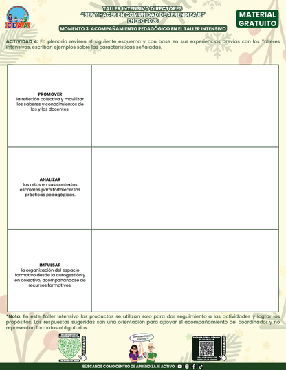 Formato de Productos Taller Intensivo Directores en PDF