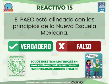 Cuadernillo de Estudio - Programa Aula, Escuela Y Comunidad - Verdadero o Falso - Media Superior