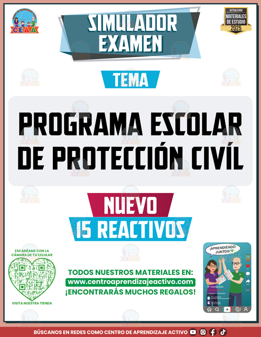 Simulador de Examen Programa Escolar de Protección Civil en PDF