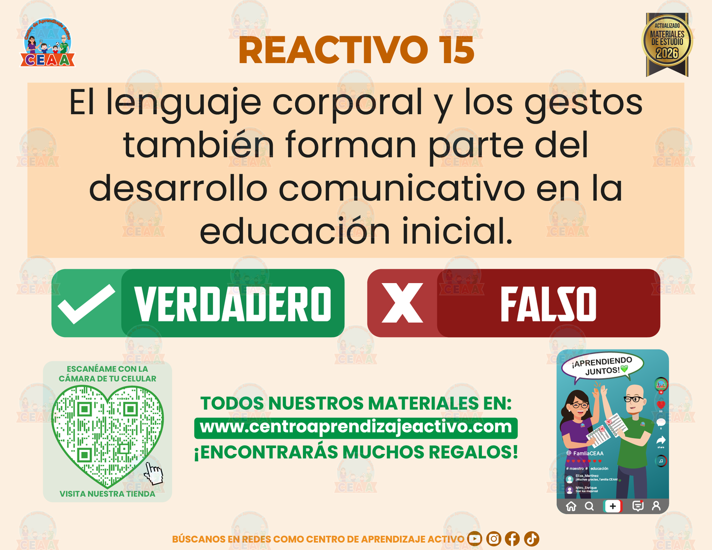 Cuadernillo de Estudios - Programa Sintético Fase 1 - Verdadero o Falso en PDF